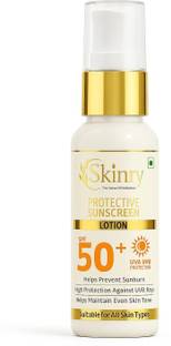 SKINRY Sunscreen - SPF 50 PA++ Sunscreen Lotion SPF 50+ | Broad Spectrum UVA/UVB Protection | Light Non-Greasy