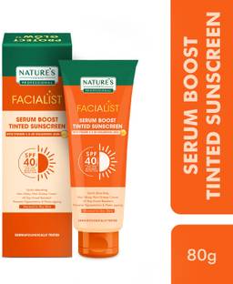 Nature's Essence Sunscreen - SPF 50 PA+++ Serum Boost Tinted Sunscreen with Vitamin C and 4D Hyaluronic Acid