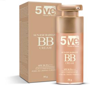 5ive Minutes of Beauty Sunscreen - SPF 50 PA+++ BB Cream, Sun-Ese Radiant, Lightweight and Breathable