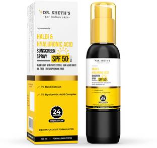 Dr. Sheth’s Sunscreen - SPF 50 PA++++ Haldi & Hyaluronic Acid Sunscreen Spray