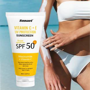 Sonavi Sunscreen - SPF 50 PA+++ Sunscreen Cream-Non Greasy with Broad Spectrum-SPF 50+PA+++ Sunscreen-Sunscreen