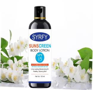 SYRFY Sunscreen - SPF 50 Sunscreen bodylotion For Sun protect &Dry skin ,moisurise skin SPF-15 (100 ml)