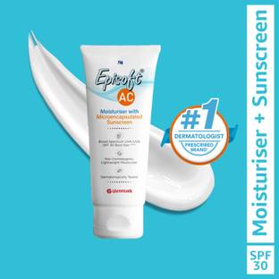 Episoft Sunscreen - SPF 30++++ PA++++ AC Lightweight Moisturiser with Sunscreen for All Skin Types, Fragrance Free