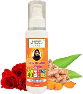 SUBHAJIT ORGANIC CARE Sunscreen - SPF SPF 40 PA+++ Sun Guard Lotion SPF 40 PA+++ Protects From UVA, UVB & UVC Rays