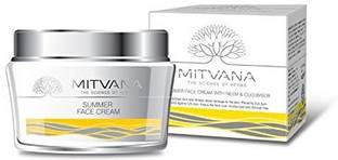 Mitvana Sunscreen - SPF 50 PA++ Summer Face Cream 50g with Neem & Cucumber (50 g)
