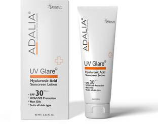 UVGlare Sunscreen - SPF 30 SPF 30 PA+++ Sunscreen | Hydrating, Non-Greasy Lotion | 60ml