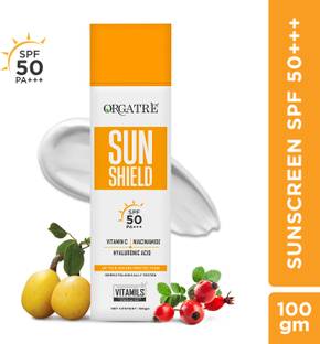 Orgatre Sunscreen - SPF 50 PA+++ Sun Shield | Vitamin C & Niacinamide | Broad Spectrum Protection, All Skin