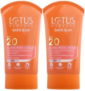 LOTUS HERBALS Sunscreen - SPF 20 Safe Sun Sunscreen Cream