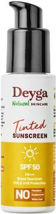 Deyga Sunscreen - SPF 50 PA+++ Tinted Sunscreen With SPF 50 | Pa +++ | Broad Spectrum | UVA And UVB Protection