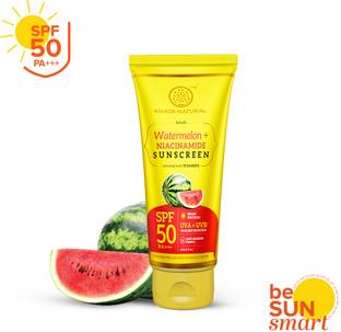 KHADI NATURAL Sunscreen - SPF 50, PA+++ ,Watermelon + Niacinamide Sunscreen | Protect from UVA/UVB Rays -