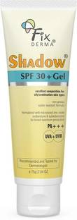 Fixderma Sunscreen - SPF 30+ PA+++ Shadow Sunscreen SPF 30+ Gel For Oily Skin, UVA-UVB Protection, Water Resistant
