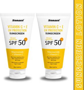 Sonavi Sunscreen - SPF 50 PA+++ Vitamin C+E Super Bright,Water Light For Deeply Hydrating