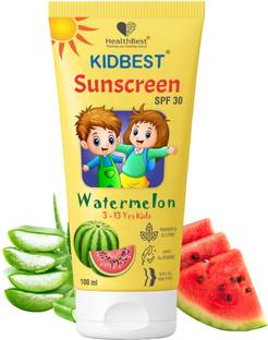 HealthBest Sunscreen - SPF 30 PA+++ Paraben, SLS free | Watermelon Flavor | 100ml