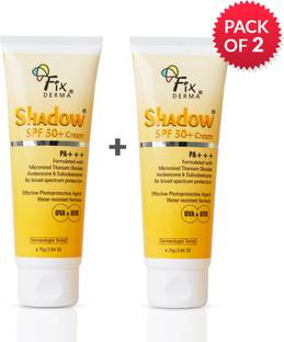 Fixderma Sunscreen - SPF 50+ PA+++ Shadow Sunscreen SPF 50+ Cream, Sunscreen for Dry Skin, Pack Of 2