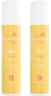 Aqualogica Sunscreen - SPF 50 PA++++ Glow+ Block the Sun Duo with Papaya, Fights Tan, Brightens Skin (2pc Sunscreen)