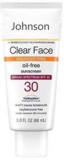 JOHNSON'S Sunscreen - SPF 30 Clear Face Oil free Sunscreen SPF 30 (88ml)