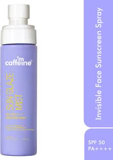 mCaffeine Sunscreen - SPF 50 PA++++ Sun Glaze Mist Face Sunscreen Spray | 1% Hyaluronic Sunscreen for Hydration
