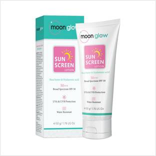 Moon Glow Sunscreen - SPF 50 PA+++ Shea Butter Sunscreen Lotion No White Cast Light Weight