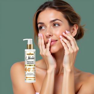 Utkrisht Sunscreen - SPF 60+ PA+++ Khadi Herbal SPF 60 Lotion for Deep Nourished Skin Feel