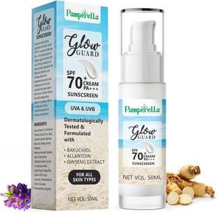 Pamperella Sunscreen - SPF 70 PA+++ Glow Guard Sunscreen SPF 70+ PA+++ | UVA & UVB Protection