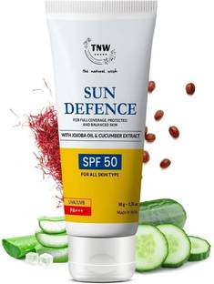 TNW - The Natural Wash Sunscreen - SPF 50 PA+++ Sun Damage & UV Rays Protection| No White Cast, Non Greasy & Lightweight