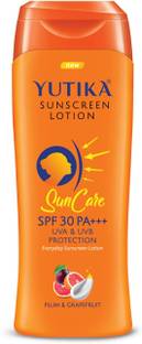 Yutika Sunscreen - SPF 30 with UVA & UVB Protection PA+++ Sunscreen Lotion Sun Care, 300ml