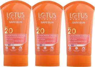 LOTUS HERBALS Safe Sunscreen Cream PA+ SPF 20