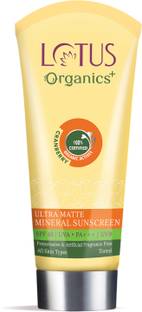Lotus Organics+ Sunscreen - SPF 40 PA++ Ultra Matte Mineral | Tinted| All Skin Types