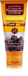 Parampara Ayurved Sunscreen - SPF 40 PA+++ Shadow Foundation Based Sunscreen Lotion SPF 40 60 ml