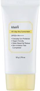 klairs Sunscreen - SPF 50+ PA++++ All-day Airy Sunscreen | Korean Gel Sunscreen for Men & Women with Niacinamide