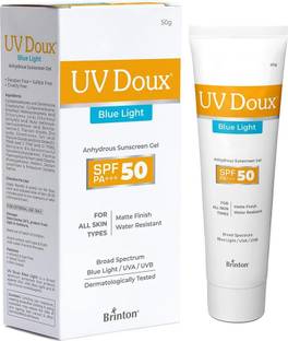 Brinton Sunscreen - SPF 50 PA+++ UV Doux Blue Gel UVA/UVB With Broad Spectrum, Water Resistant Best SPF
