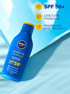 NIVEA Sunscreen - SPF 50+ PA++++ UVA UVB, Moisturizing Lotion with Vitamin E, For Men & Women