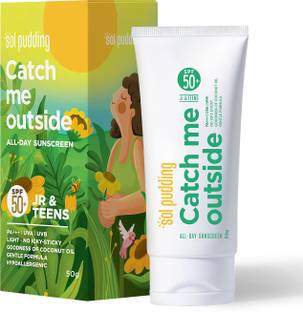 Sol Pudding Sunscreen - SPF 50+ PA+++ Catch Me Outside Kids Sunscreen SPF 50 PA+++ No White Cast Daily and Swim 50 g