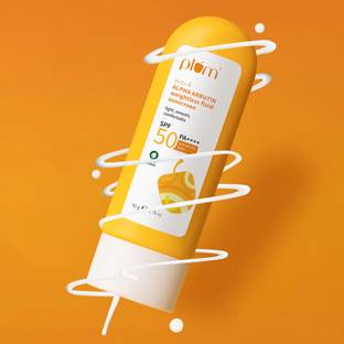 Plum Sunscreen - SPF 50 PA++++ Yuzu & Alpha Arbutin Weightless Fluid Sunscreen | Lightweight & Quick Absorbing