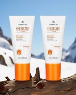 Heliocare Sunscreen - SPF 50 PA++++ Sunscreen - SPF 50 PA++++ Color GelCream Light Suncreen UVB/UVA Combo
