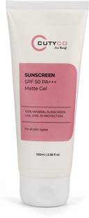 CUTYCO Sunscreen - SPF 50 PA+++ Sunscreen Matte Gel|For Men&Women|Non-Greasy|Suitable for All Skin
