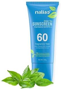 maliao Sunscreen - SPF 60 Green Tea Sunscreen- 100g