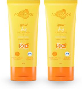 Aqualogica Sunscreen - SPF 50 PA++++ Glow+ Dewy Vitamin C Sunscreen For UVA/UVB & Blue Light Protection