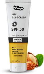 Wildkyor Sunscreen - SPF 50 PA+++ ''Gel Sunscreen SPF 50 - 50ml | Lightweight & Hydrating Formula''