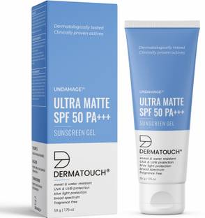 Dermatouch Sunscreen - SPF 50 PA+++ Ultra Matte Gel | Water & Sweat Resistant | Fragrance Free