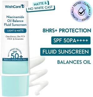 WishCare Sunscreen - SPF 50+ PA++++ Niacinamide Oil Balance Sunscreen SPF 50 PA++++ - Light & Matte Sunscreen