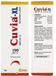Cuvia Sunscreen - SPF 50 PA+++ XL Sunscreen Lotion - SPF 50 PA+++ (50 g)
