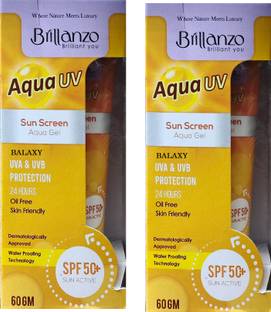 BALAXY Sunscreen - SPF 50 PA+++ BRILLANZO AQUA UV SUSNSCREEN PACK OF2