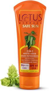 LOTUS HERBALS Sunscreen - SPF 40 PA+++ 3 In 1