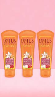 LOTUS HERBALS Sunscreen - SPF 40 PA+++ (Combo 3)100g Safe Sun UV Screen MatteGEL Sunscreen SPF 50 PA+++