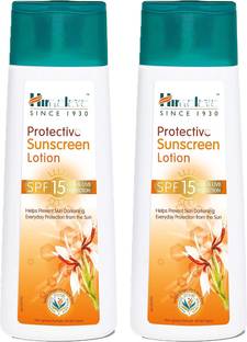 HIMALAYA Sunscreen - SPF 15 Protective Sunscreen Lotion 100ml (Pack of 2)