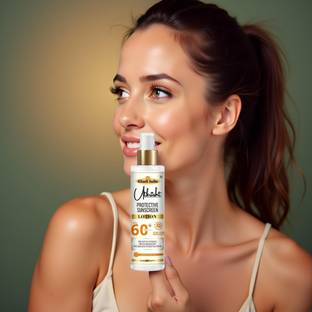 Utkrisht Sunscreen - SPF 60+ PA+++ Khadi Sunscreen Lotion SPF 60 with Pure Herbal Skin Relief