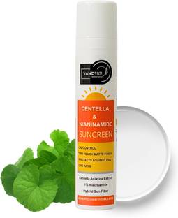 Vandyke Sunscreen - SPF 50 PA+++ Centella & Niacinamide Sunscreen Spf 50 Pa+++ For Oily & Acne-Prone Skin