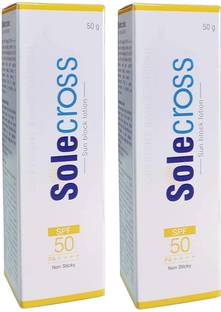 Zydus Cadila Sunscreen - SPF 50 PA++++ Cadila Solecross lotion pack of 2