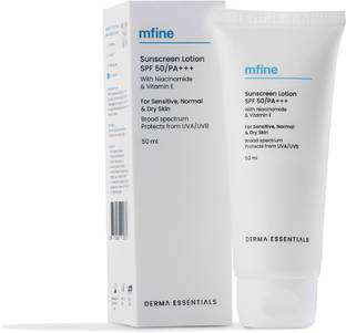 MFine Sunscreen - SPF 50 PA+++ Broad Spectrum Protection Against UVA & UVB Rays
